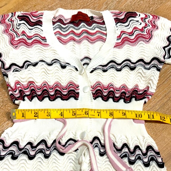 BEAUTIFUL MISSONI White pink and black dress with buttons Size 4 - Picture 6 of 9